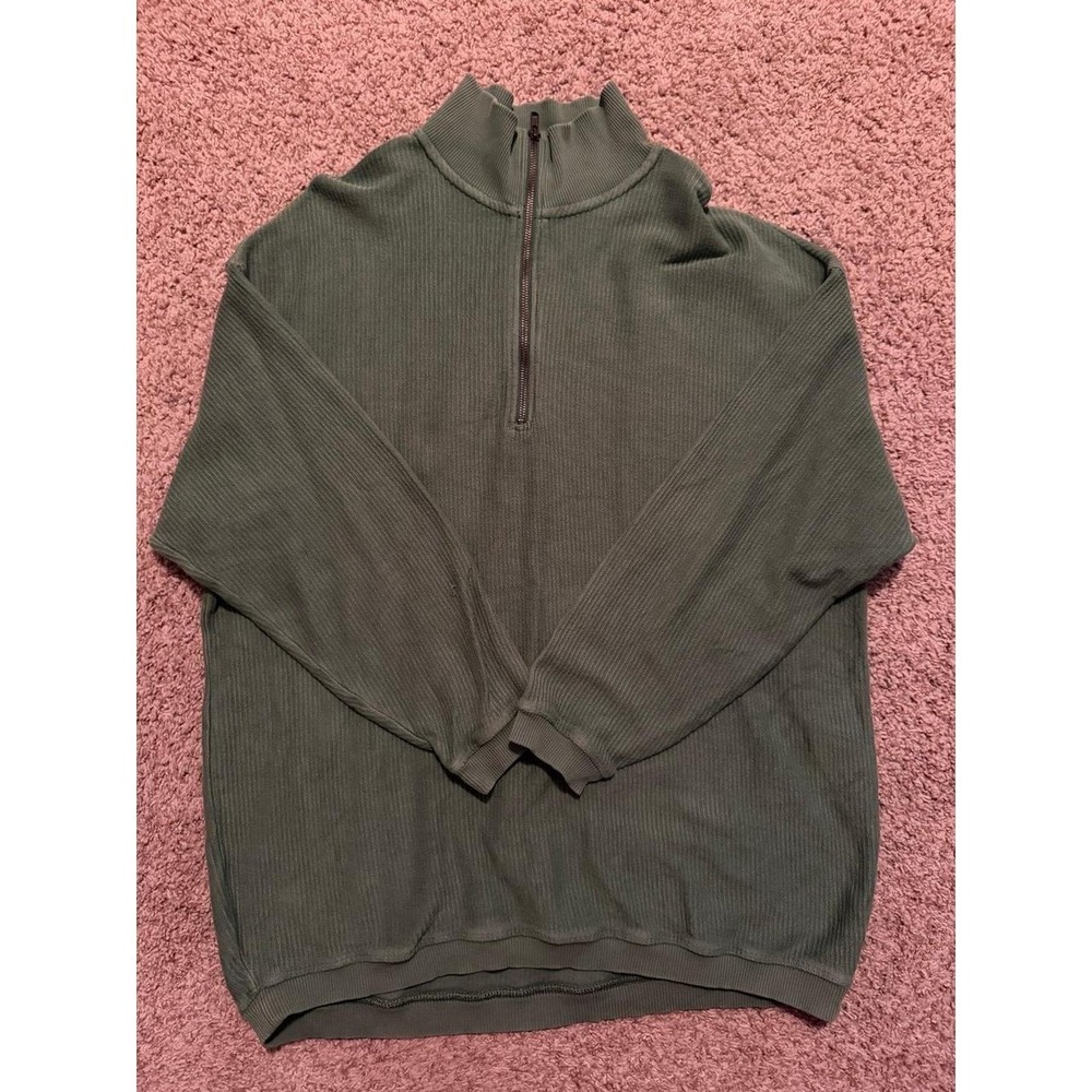 Aerie size M green oversized 1/4 zip pullover